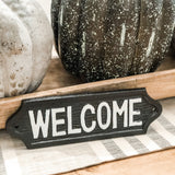 Welcome Cast Iron Sign Plaque
