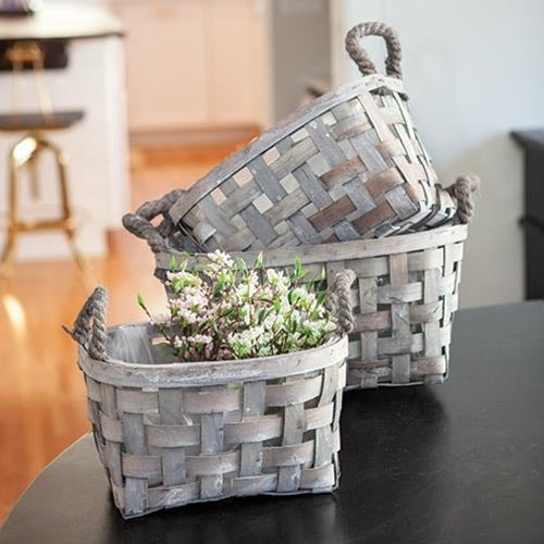 Gray Weave Basket