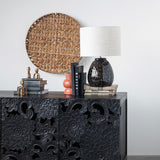 Round Hand-Woven Rattan Tray
