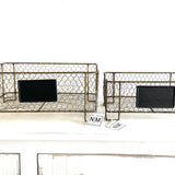 Wire Organizer Crate with Chalkboard