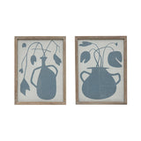 Wood Framed Glass Wall Décor, Abstract, 2 Styles do you want that one