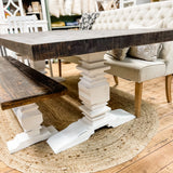 Pedestal Bench | White