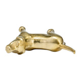 Gold Metal Howling Dog