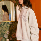 'GEORGIA' Embroidered Mock Neck Sweatshirt