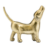 Gold Metal Howling Dog