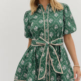 Penny Floral Green Dress