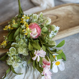 Pink, White, & Yellow Spring Spray