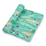 Baby Muslin Swaddle Blanket: Par-Tee Time Golf
