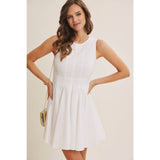 Celebration Ready Crinkled Fit and Flare Mini Dress