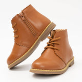 Cinnamon Scallop Trim Boot