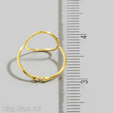 18K Gold Dipped Open Circle Ring