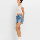 High Rise Waist Clean Cut A Line Shorts