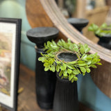 Mini Boxwood Wreath Candle Ring