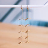Fine Wire Earrings 'leaves'