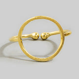 18K Gold Dipped Open Circle Ring