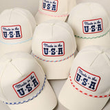 Made in the USA Embroidery Patch Trucker Hat: MULTI
