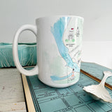 Charleston, South Carolina Map Mugs