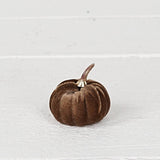 Bag of 6 Brown Velvet Mini Pumpkins