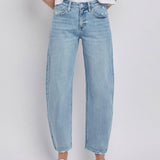 Sauve High Rise Barrel Leg Jeans