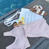 Waffle Lounge Bra and Shorts Set