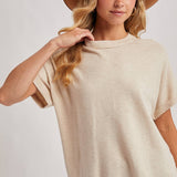 Crew Neck Knit T-shirt