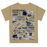 Georgia Tech Yellow Hand Sketched Impressions Boys T-Shirt