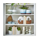 Torus Bookend Decor White Multi Terracotta