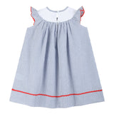 Baseball Smocked Bishop Dress
