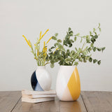 Stoneware White Dipped Vase