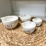White Ceramic Measuring Cup Set