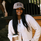I'd Quit Coffee But I'm Not A Quitter Gingham Patch Hat