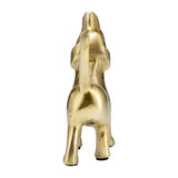 Gold Metal Howling Dog