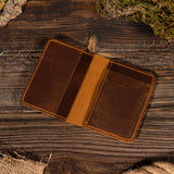 Genuine Leather Wallet: Dark Brown