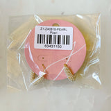 V Shape Classy Hoop Earrings: Pearl