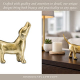 Gold Metal Howling Dog