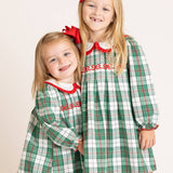Green Holiday Plaid Dress