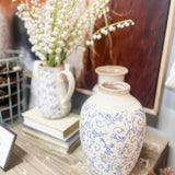 Vintage Blue and White Ceramic Vases