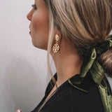 Olive Velvet Bow Scrunchie