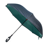 Solid Color Double Layer Inverted Umbrella: Brown