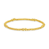 Stretch Bead Bracelets with Textured Large Bead Accents
