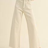 Straight Wide Leg Pants with Front Pockets