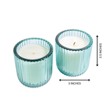 Yuzu Sage 1 Wick Candle In Colored Glass