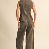 Stripe Peplum Set