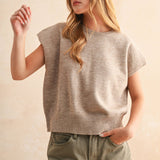 Loose Fit Short Sleeve Sweater Top
