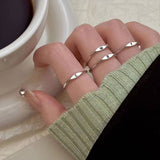 Initial Letter Stackable Band Ring | Silver