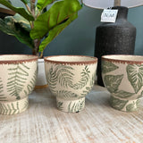 Leaf Print Assorted Pots