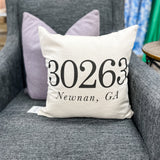 Newnan 30263 Zip Code Pillow: Natural 16"