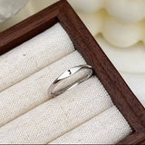 Initial Letter Stackable Band Ring | Silver