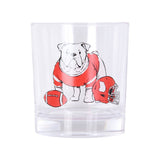 Georgia GA State Spirit Bulldog Rocks Glass