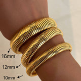 18K Gold Plated Bangle Bracelet Jewlery: 10mm